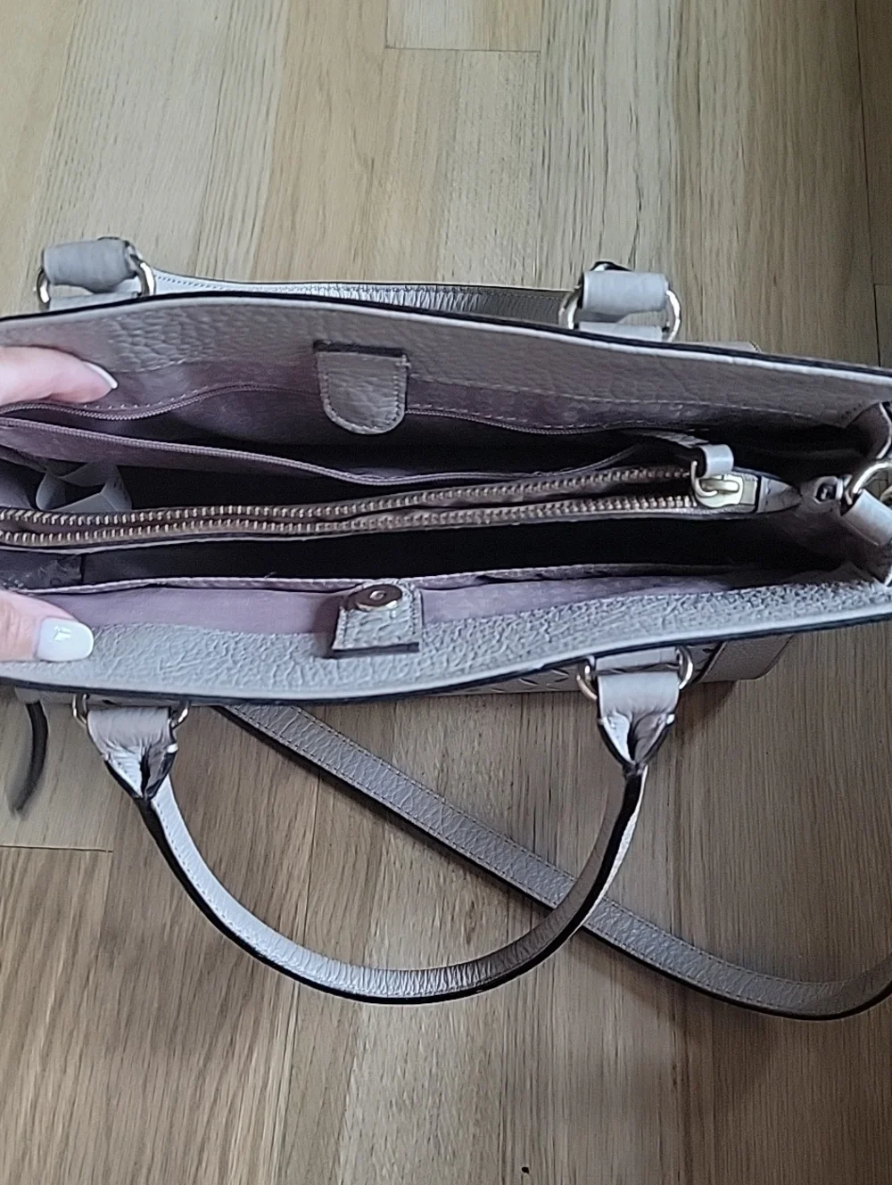 kate spade Taupe Perforated Leather Satchel